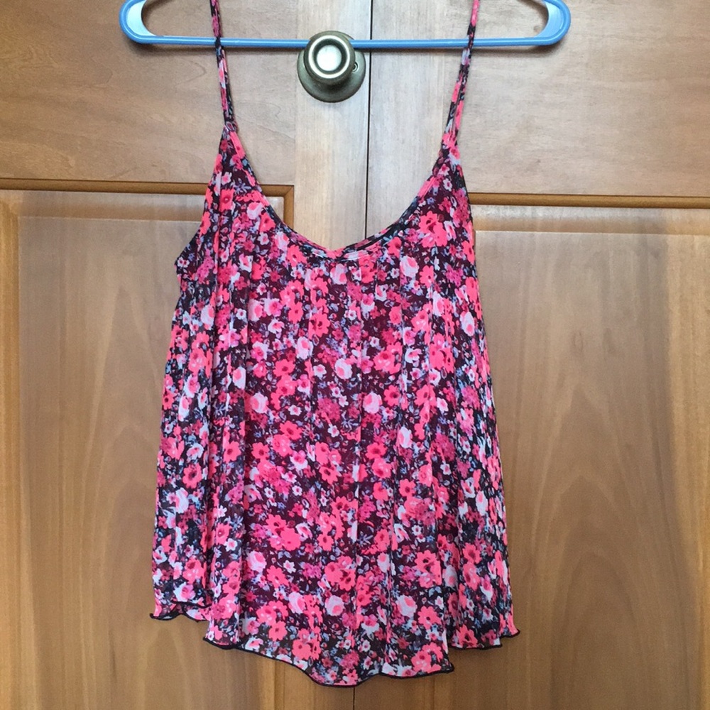 Bright pink summer tank top